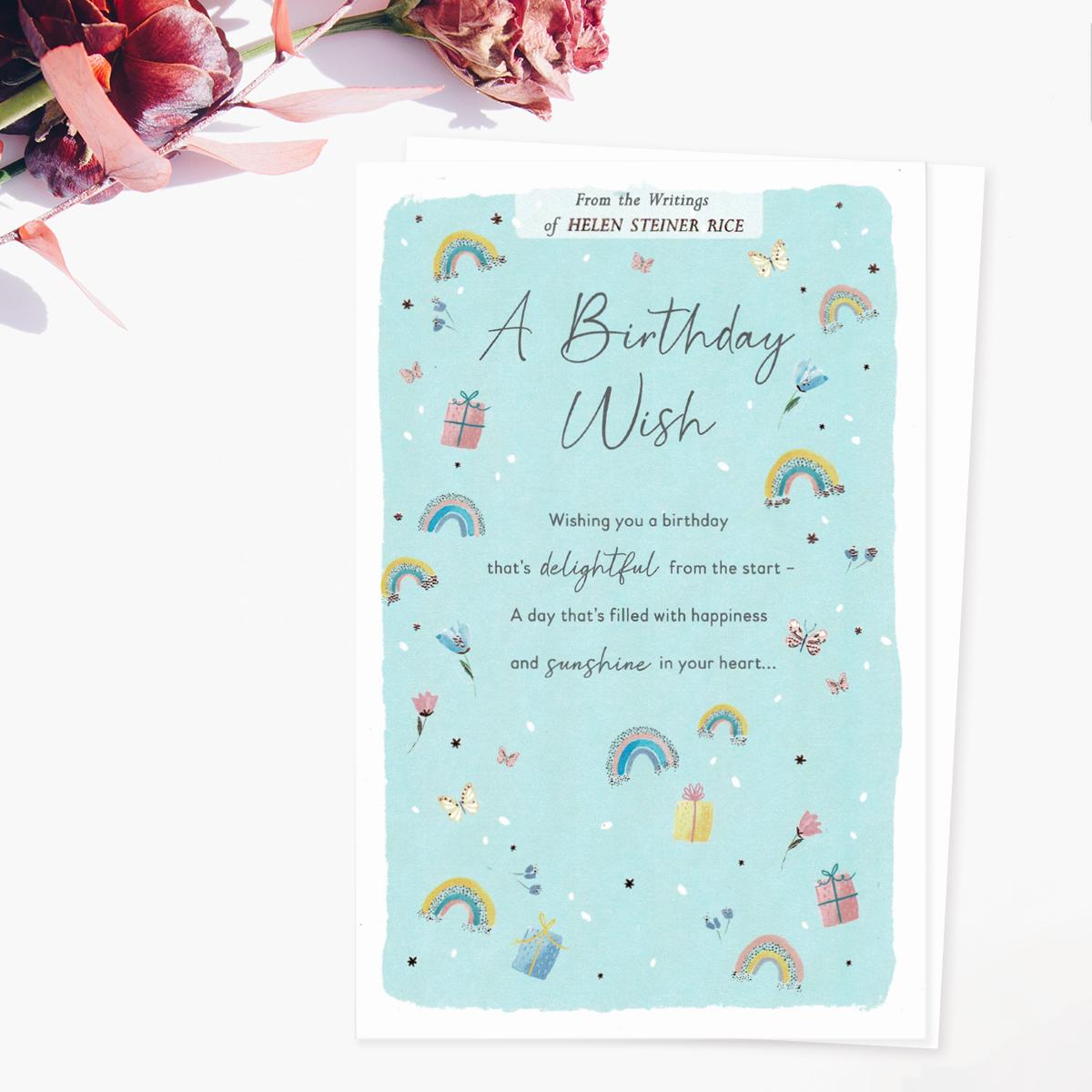 Helen Steiner Rice - A Birthday Wish Card Front Image