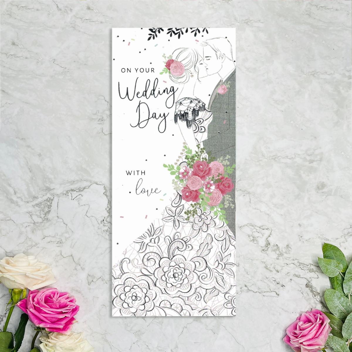 On Your Wedding Day Bride & Groom Money Wallet Front Image