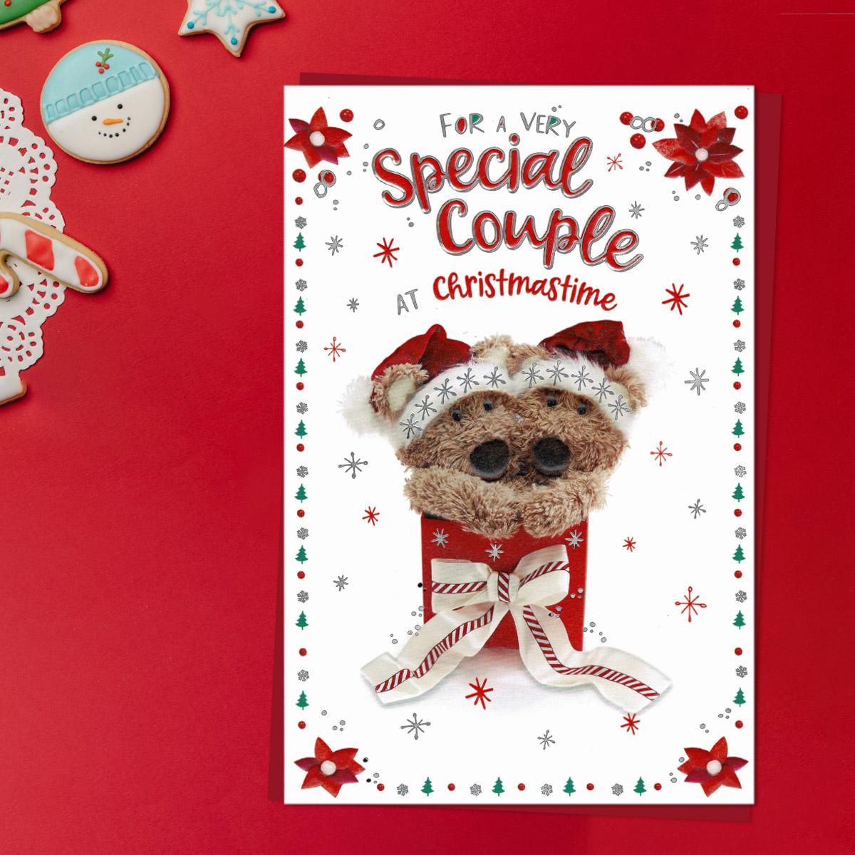 Special Couple Barley Bear Christmas Card Front Image