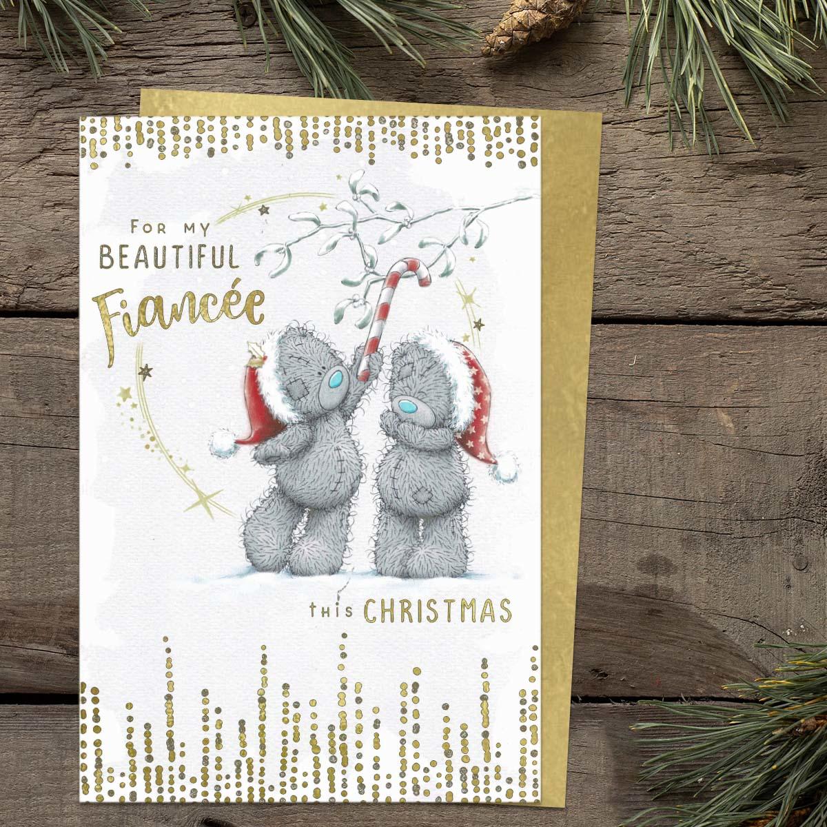 Beautiful Fiancée Tatty Teddy Christmas Card Front Image