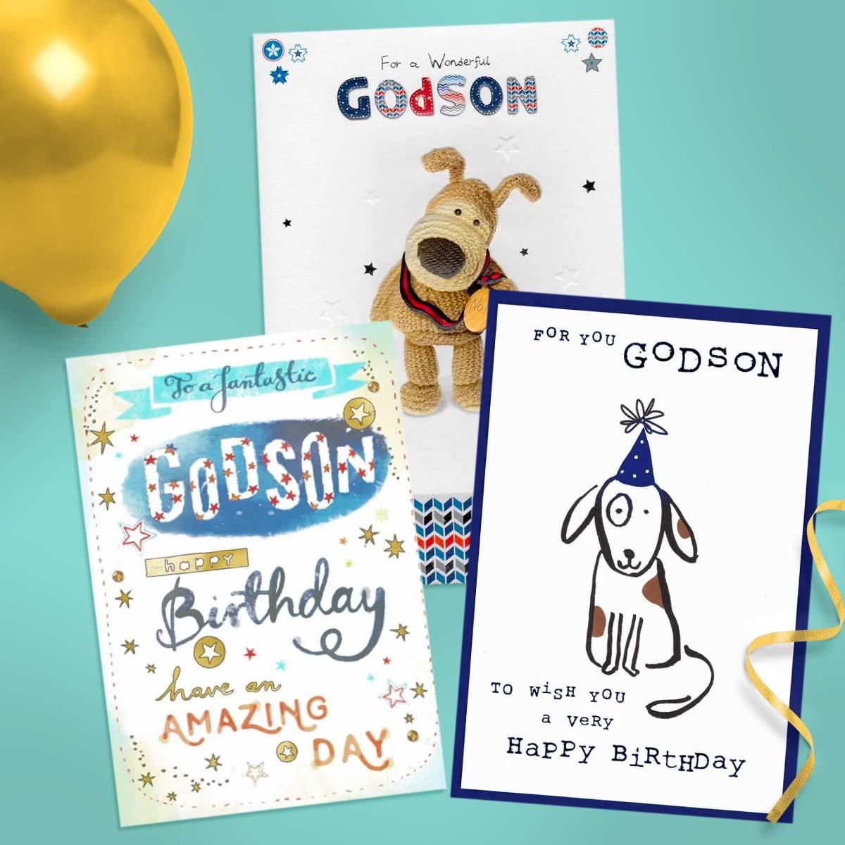 A Selection Of Cards To Show The Depth Of Range In Godson Birthday Card Section