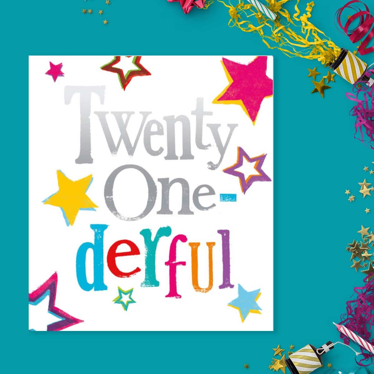 Twenty One-derful Card Front Image