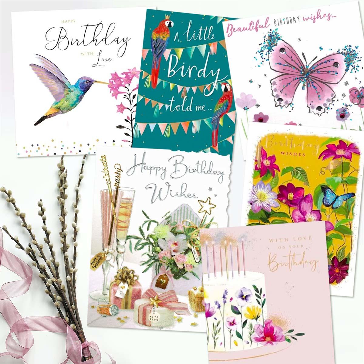 A Selection Of Cards To Show The Depth Of Range In Our Female Birthday Cards Section