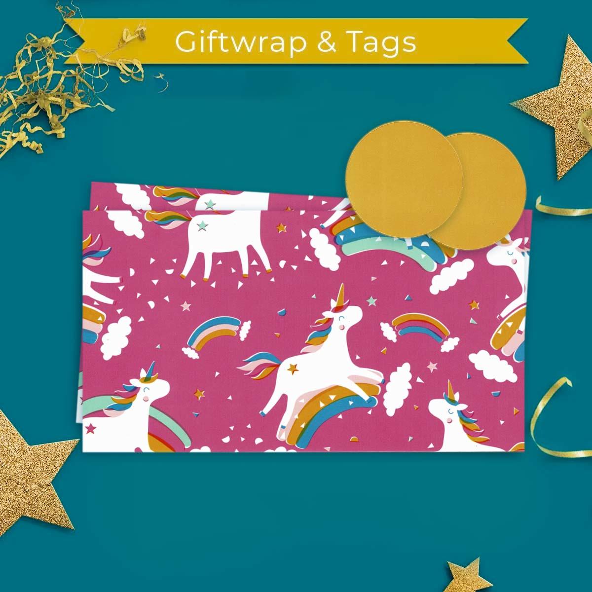 Giftwrap - Rainbow Unicorns Front Image
