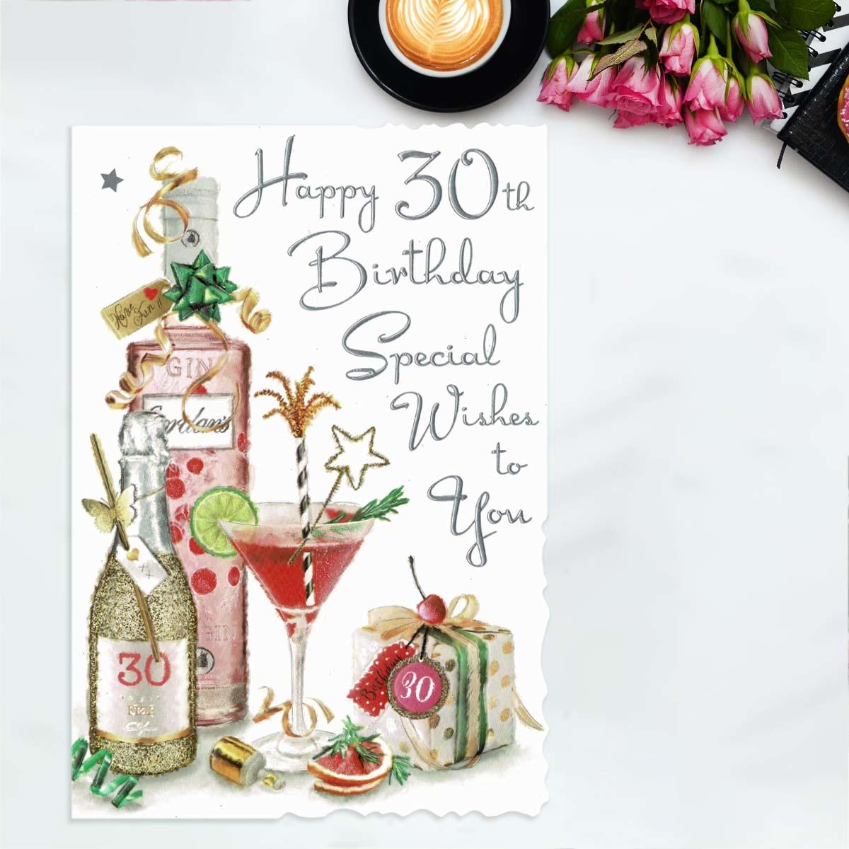 Happy 30th Birthday Special Wishes Card Front Image