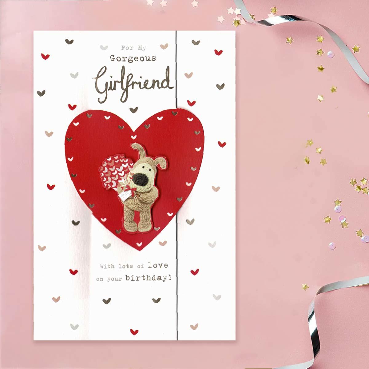 Boofle Bear - Gorgeous Girlfriend Birthday Card Front Image