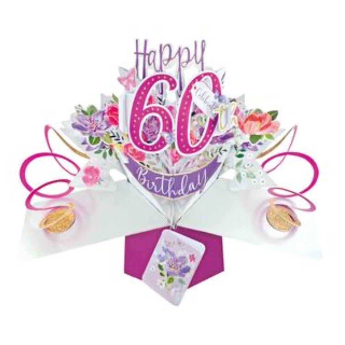 60th Pop Up Card