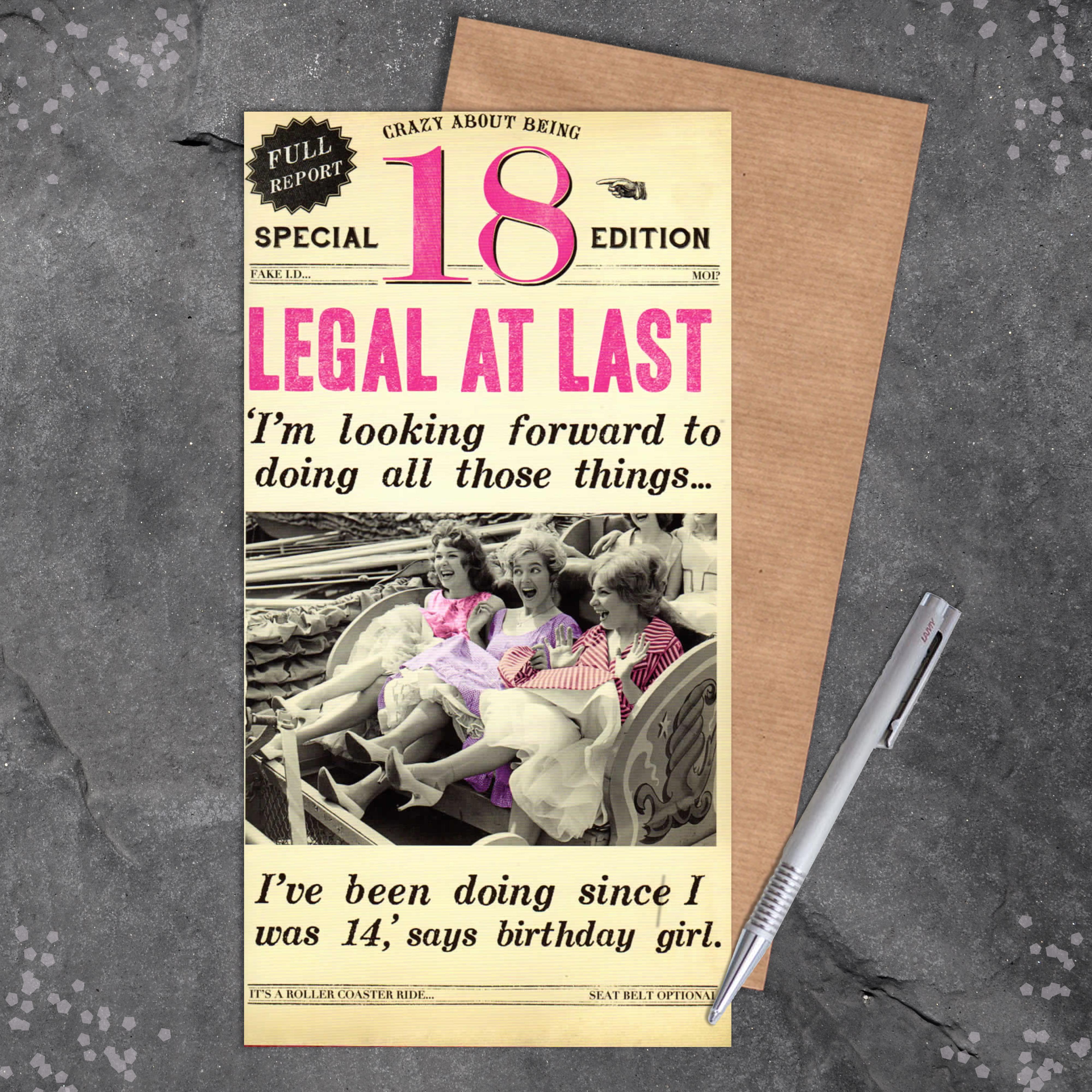 18th Legal At Last Humour Birthday Card