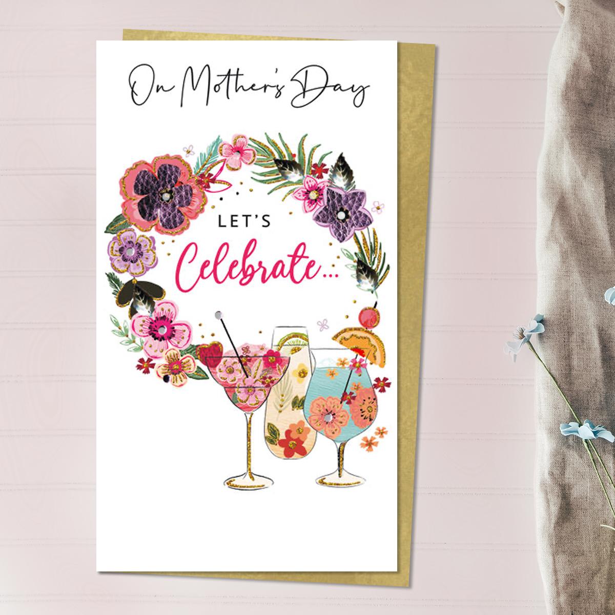 Let's Celebrate Mother's Day Design Alongside Its Gold Envelope