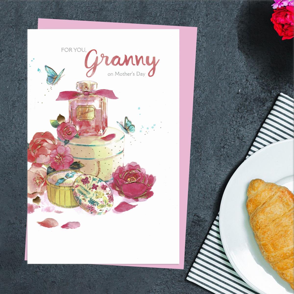 Granny Mother's Day Design Alongside Its Light Pink Envelope