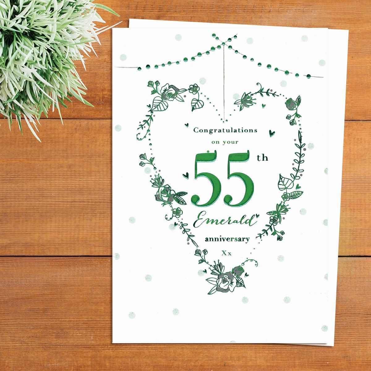 On Your Emerald(55th) Anniversary Card Front Image