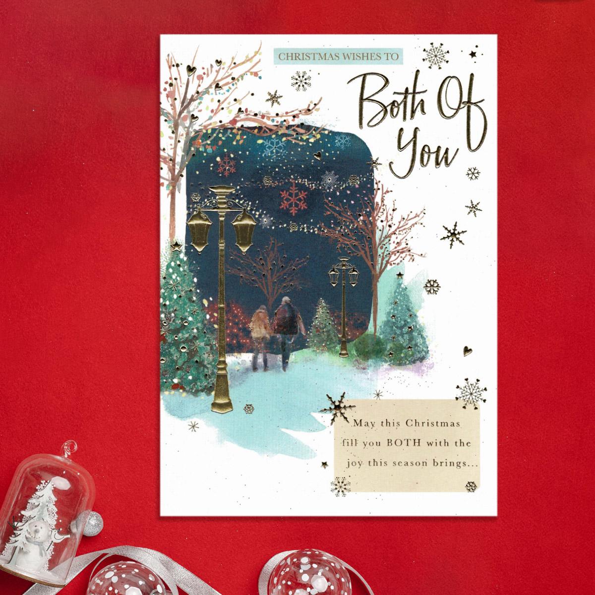 Both Of You Christmas Stroll Card Front Image