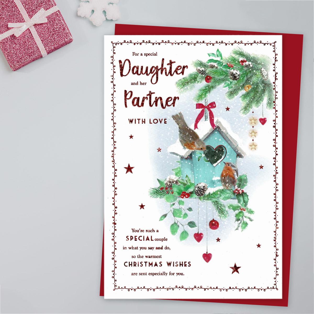 Special Daughter And Partner Robins Card Front Image