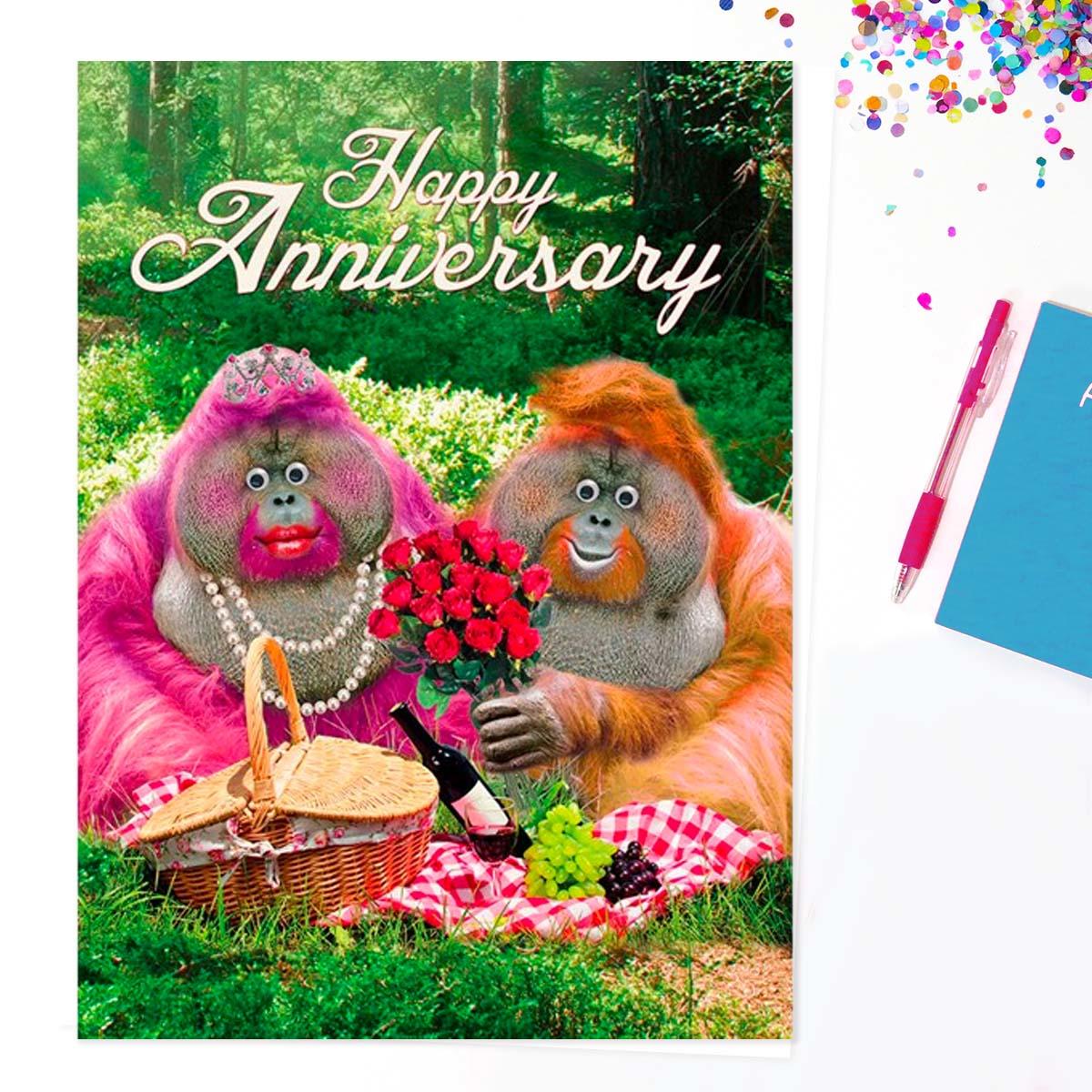 Happy Anniversary Large Card Front Image
