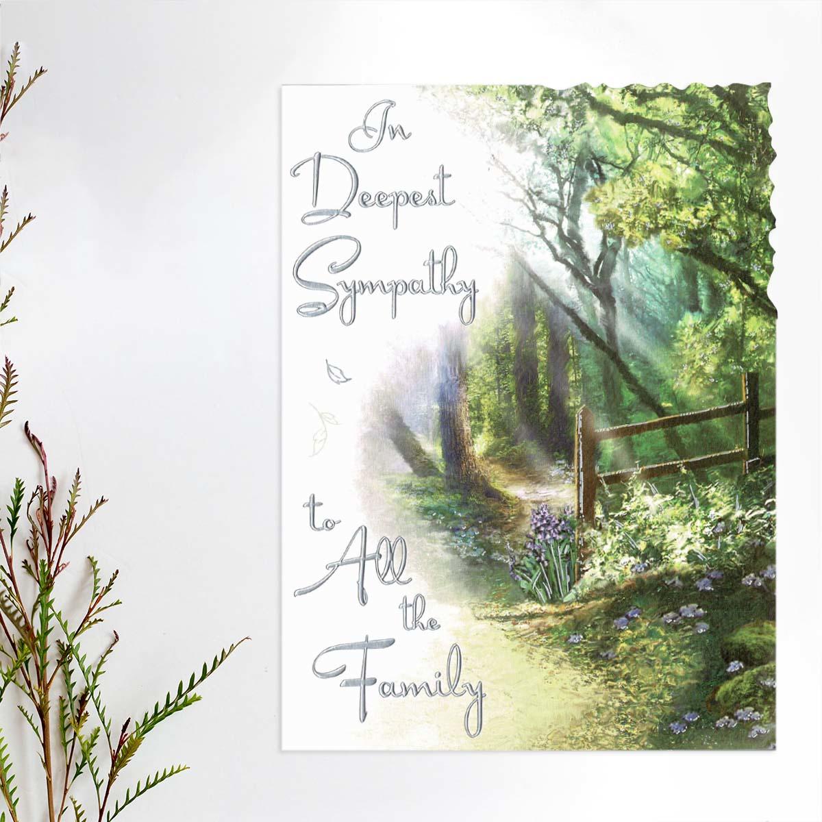 Sympathy - All The Family Bluebells Card Front Image