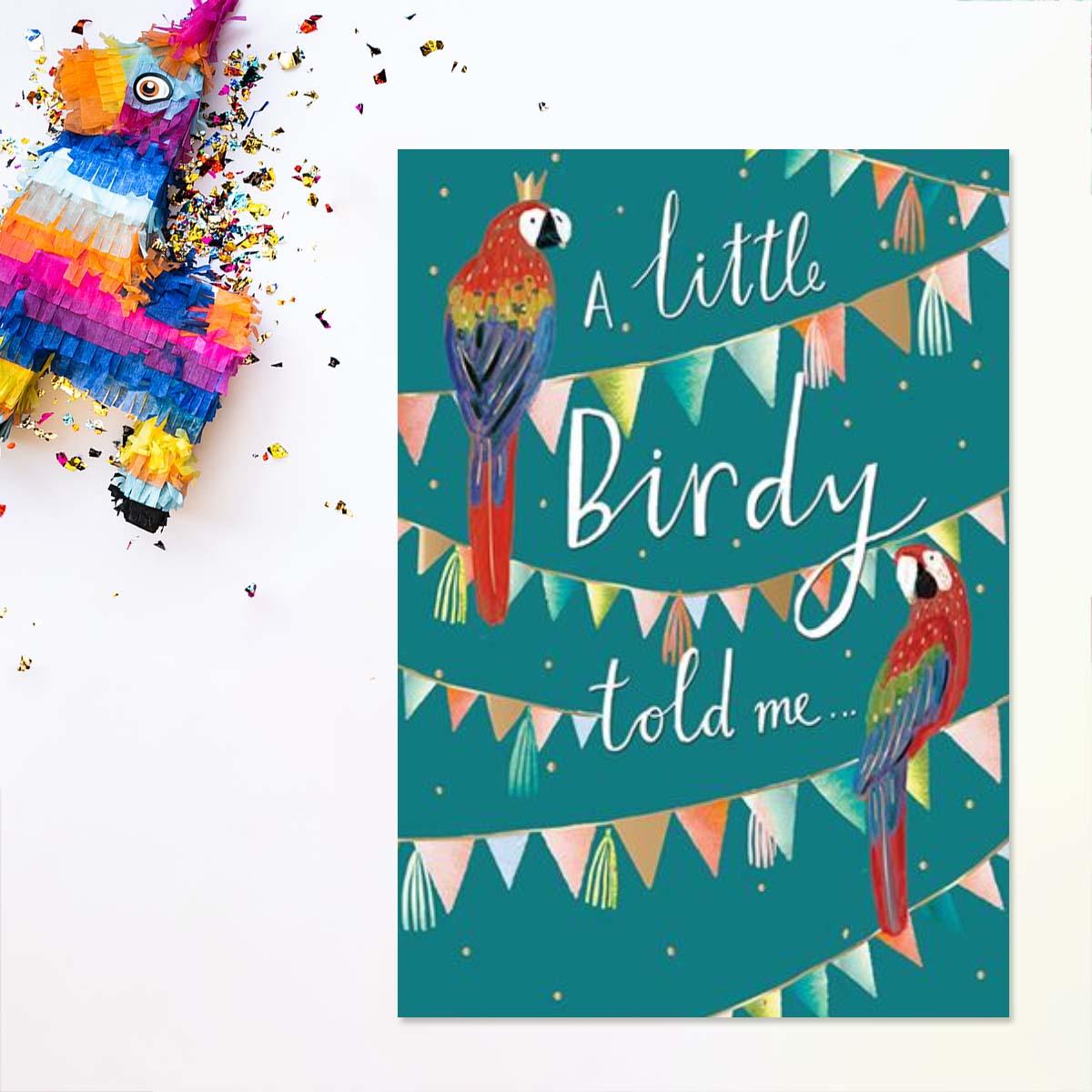 Hello Bobby - Parrot Party Birthday Card Front Image