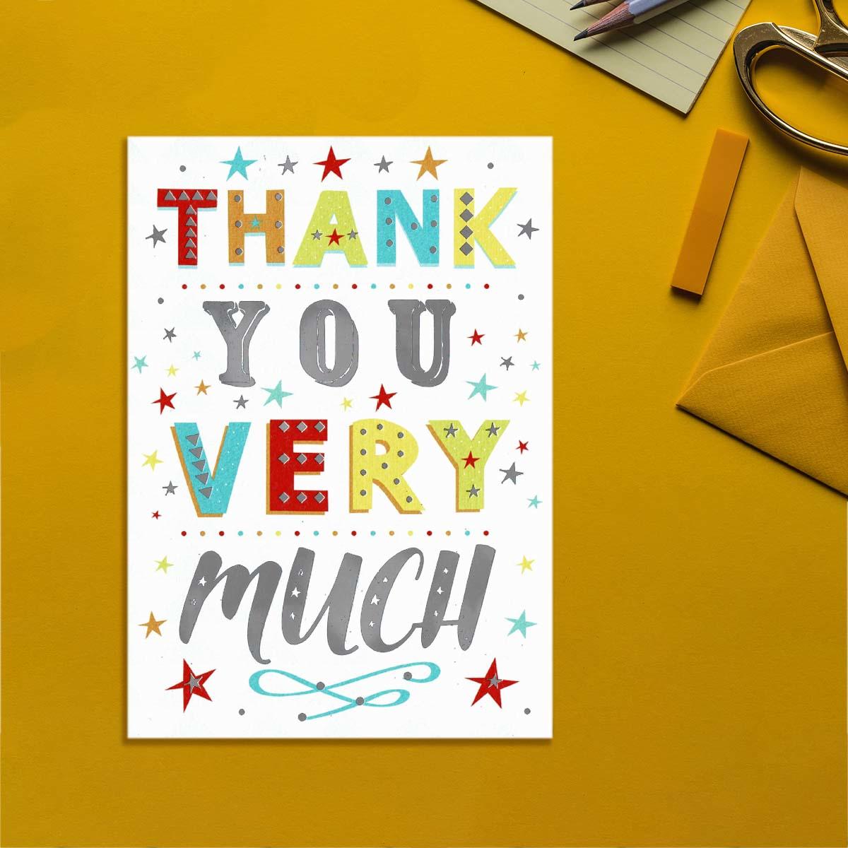 Thank You Very Much Greeting Card Front Image