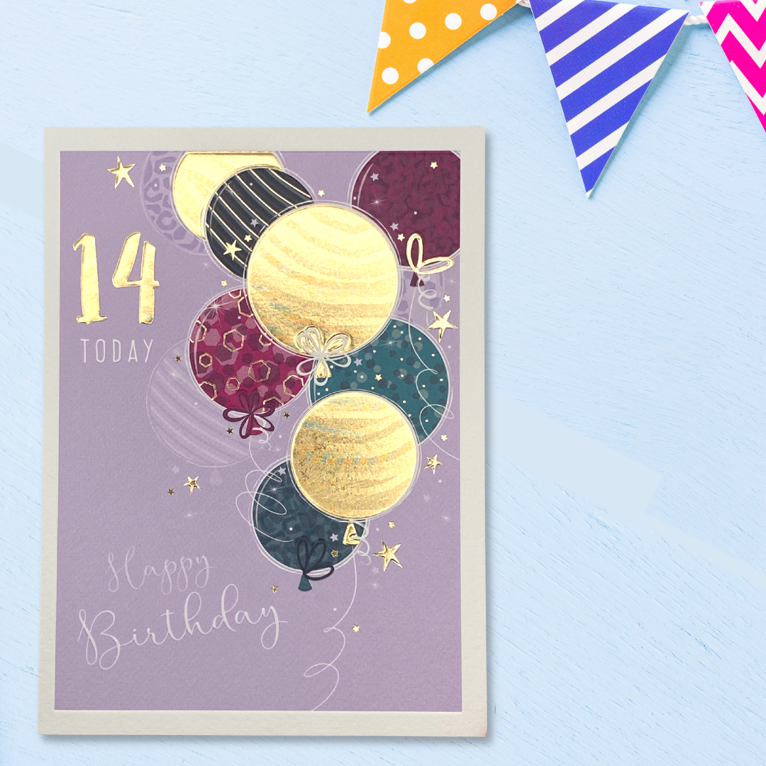 14 Today Happy Birthday Balloons Greeting Card