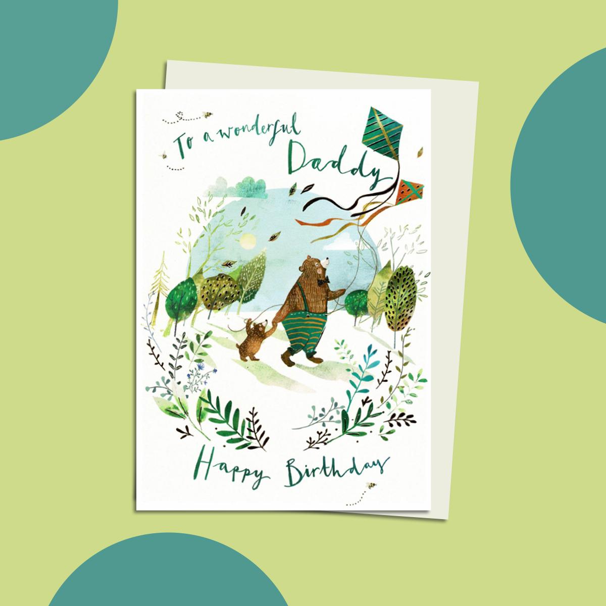 Wonderful Daddy Birthday Card Alongside Its Envelope