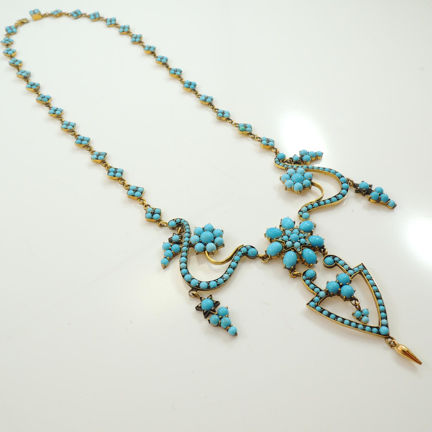 Faux turquoise online necklace