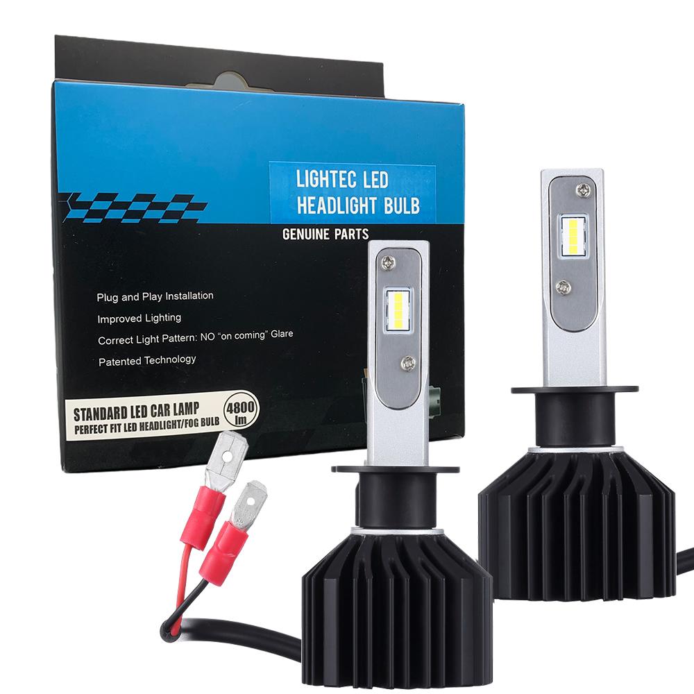 H1 Super Slim Fanless LED Conversion Car Headlight Bulbs Kit 5700K Xenon  White