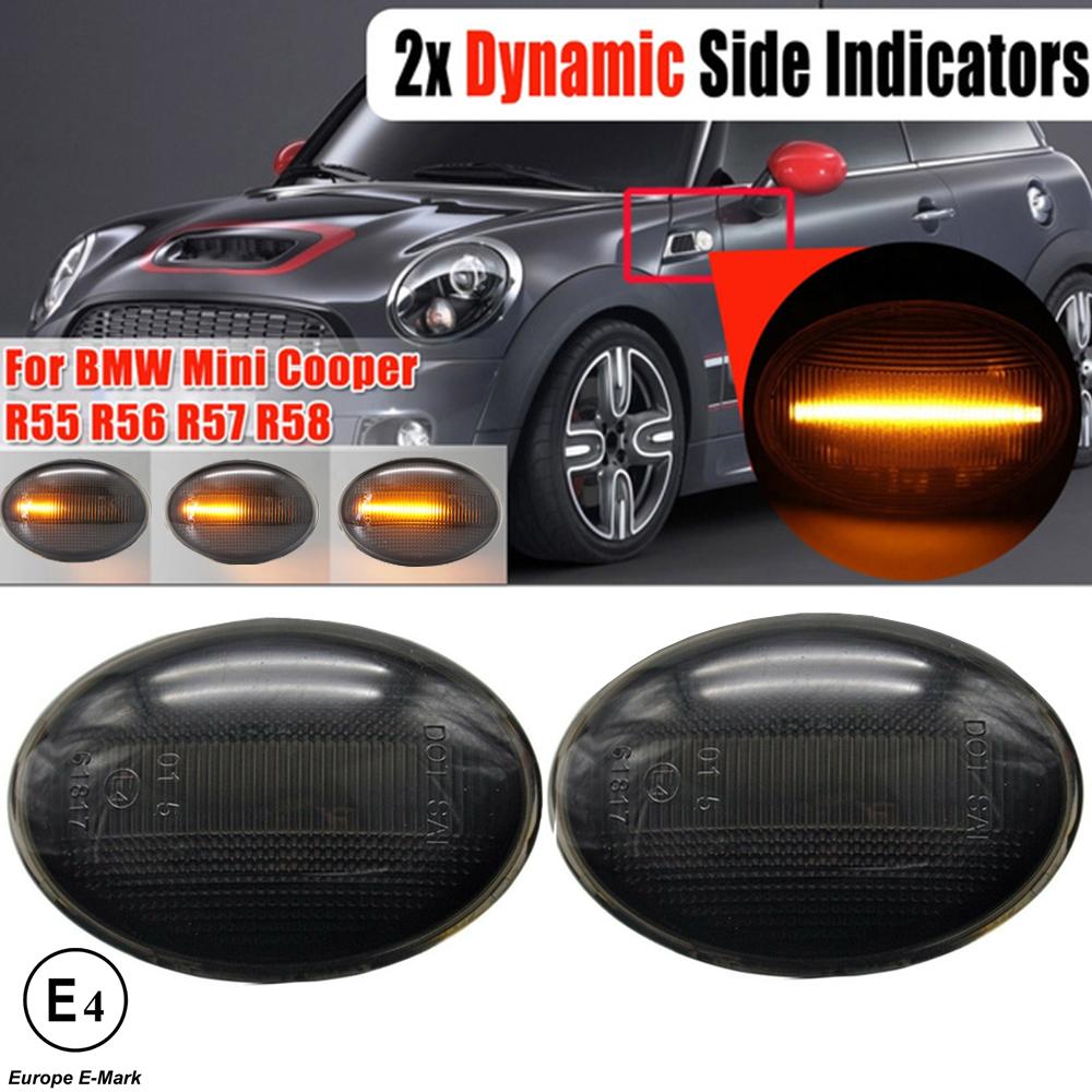 Recambo Kit Indicatori Di Direzione LED Per Mini R55 R56 R57 R58 R59 | Vetro Trasparente | Plug & Play | Omologati CE