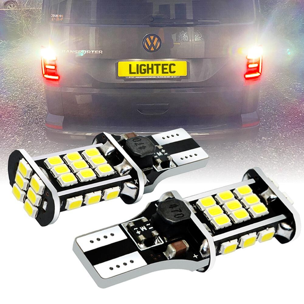 For VW Transporter T6 T6.1 2x CanBus Error Free 1000lm 30 SMD LED Pure  White T15 W16W Reverse Bulbs