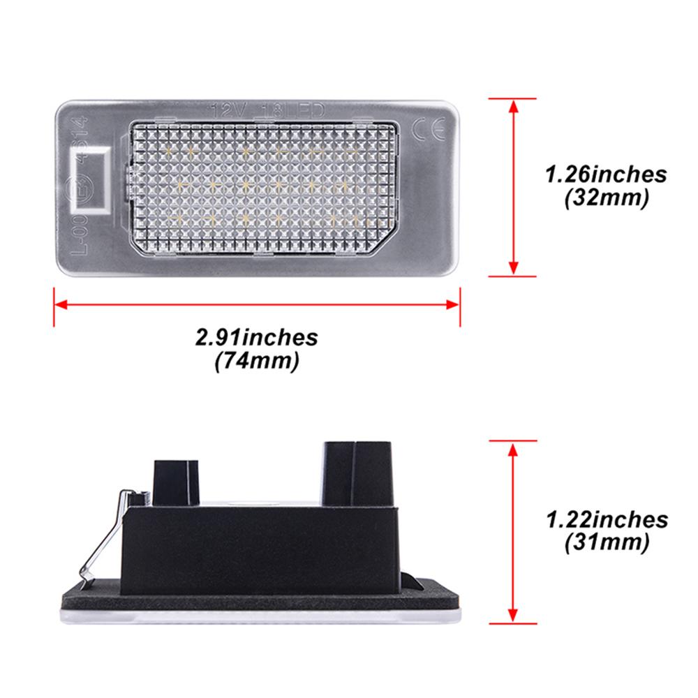 thumbnail image 2 of 2x LED License Plate Lighting Modules – Fits Skoda Superb I 3U Octavia I 1U 2 of 6