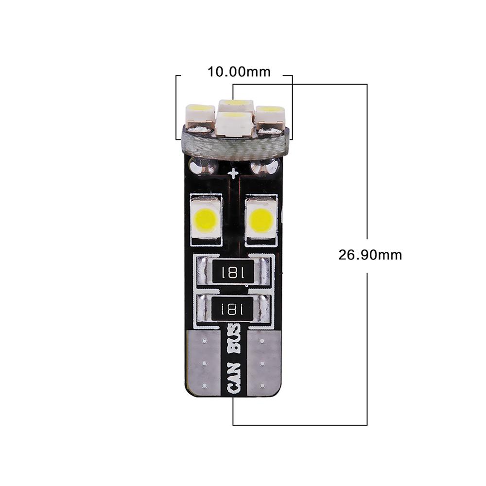 T10 501 W5W Pure White 8 SMD CanBus Error Free LEDs
