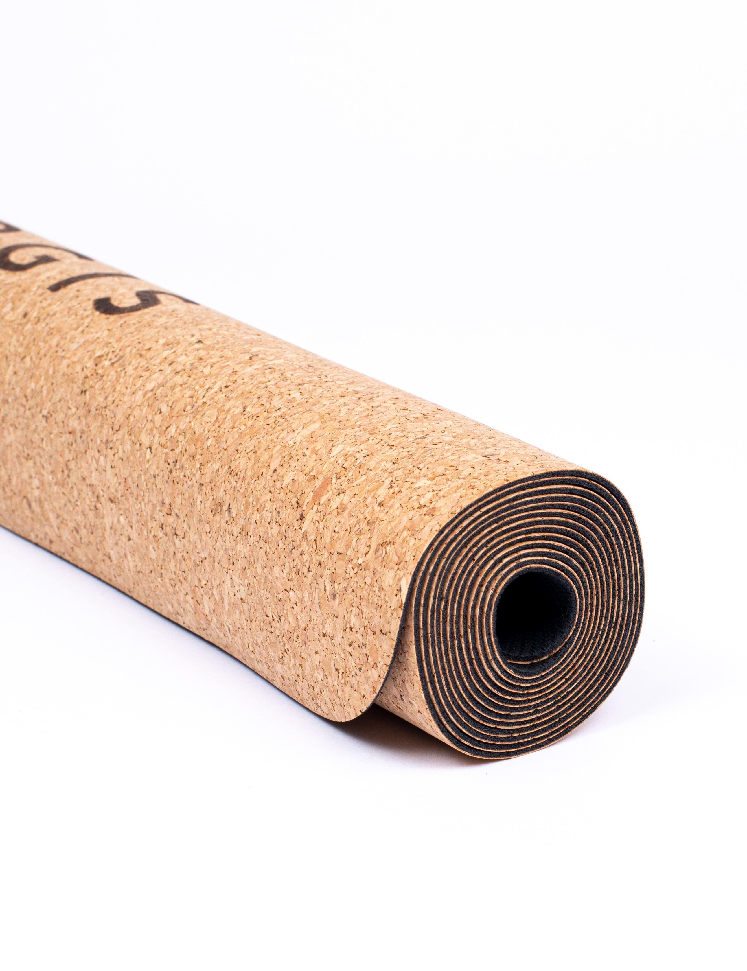 Travel Size Cork Yoga Mat With Alignment Lines | CorkYogis