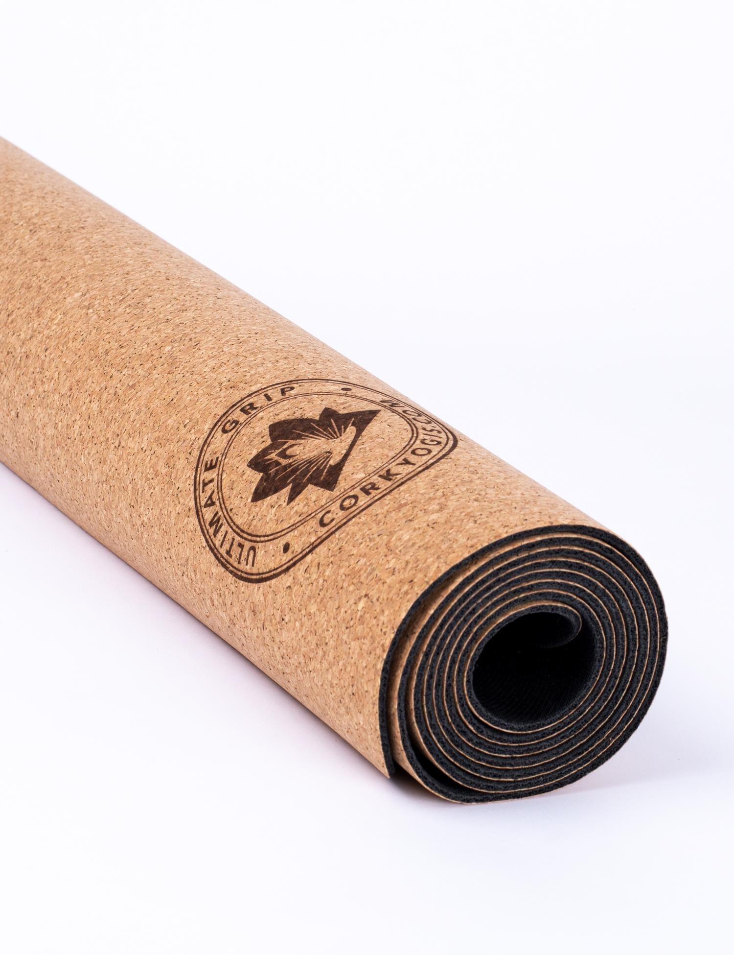 Eco yoga mat, cotton tote, cotton strap & cork block in Gift Basket