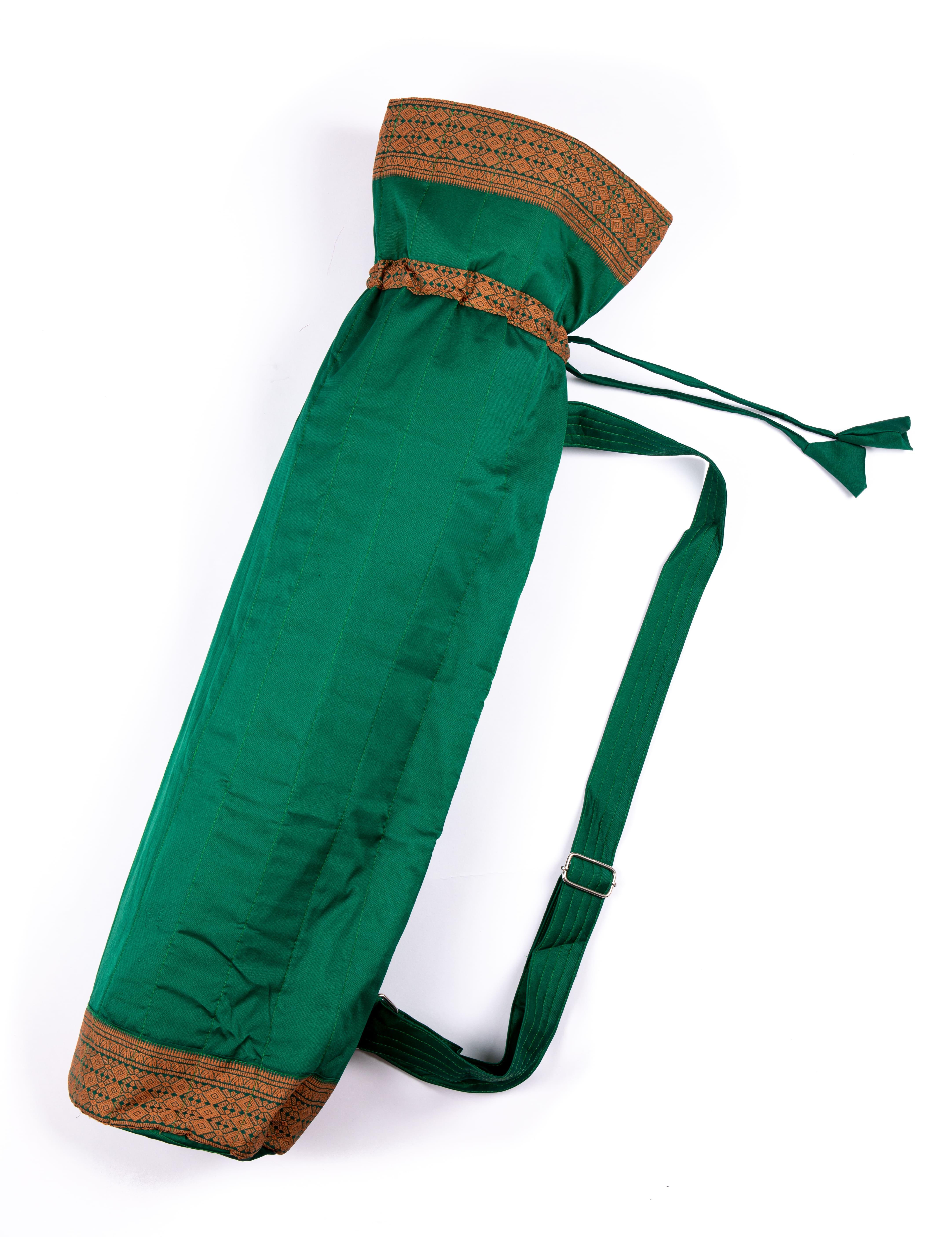 Green yoga mat bag