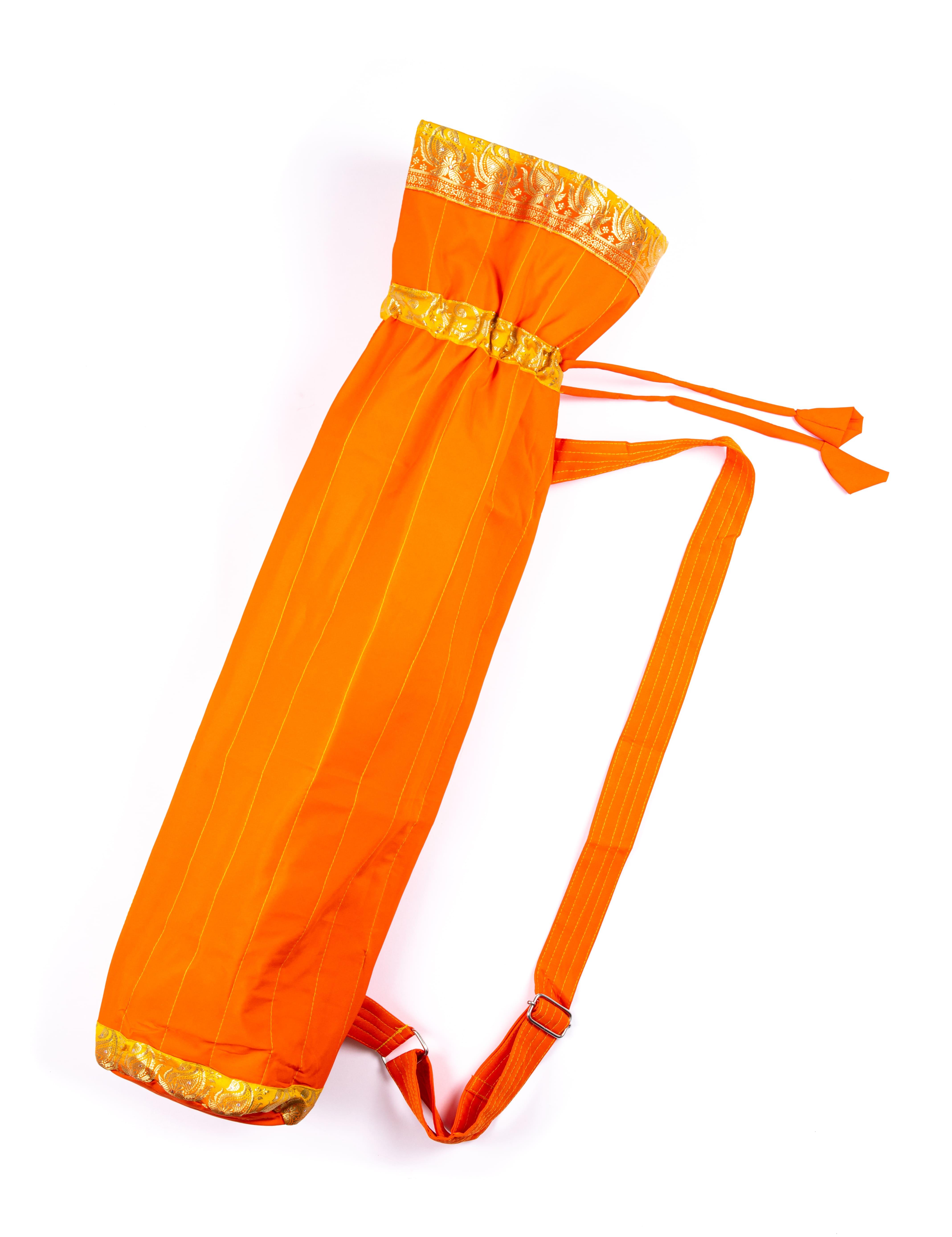 Orange yoga mat bag