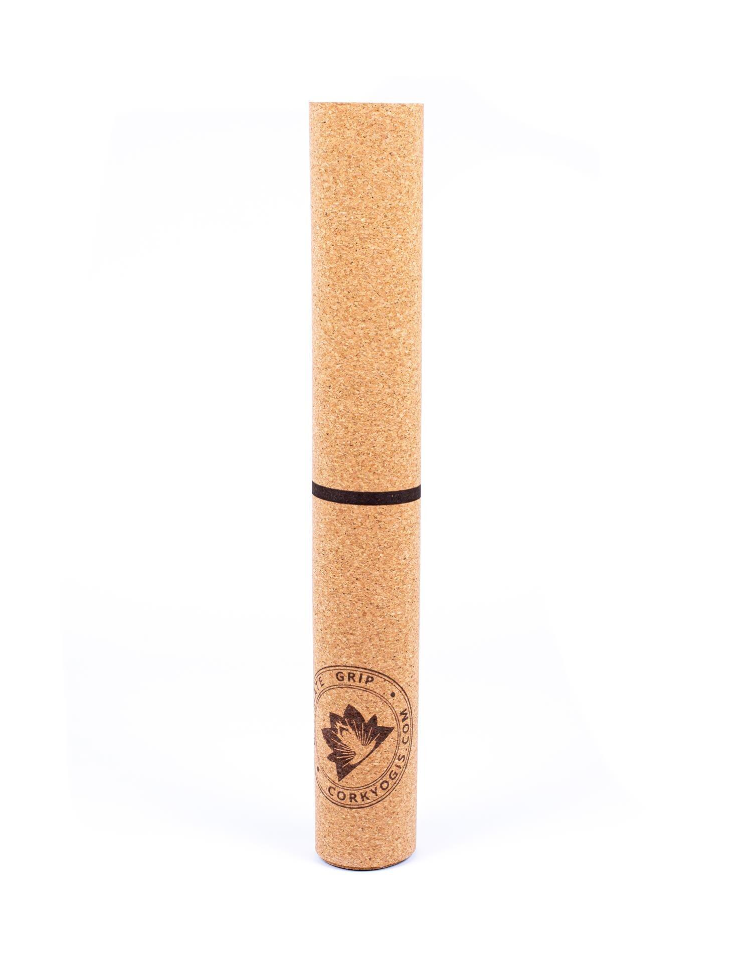 Cork Yoga Mat with Position Alignment Lines - Eco Friendly Best Grip