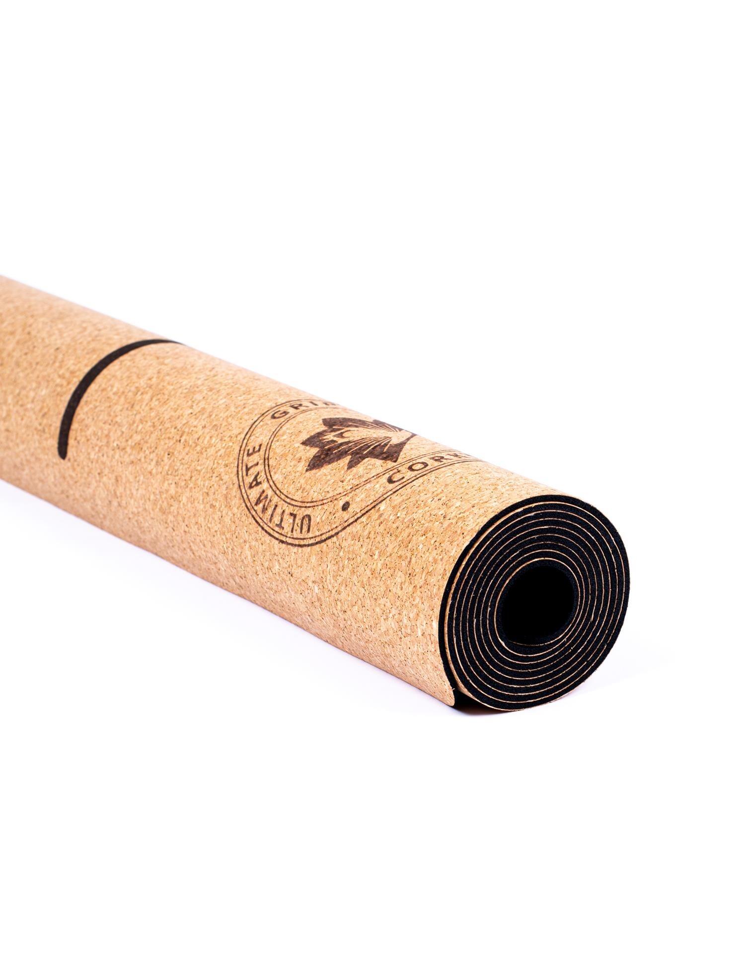 Cork Yoga Mat with Position Alignment Lines - Eco Friendly Best