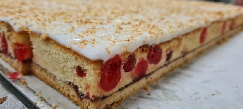 Cherry Bakewell Slice