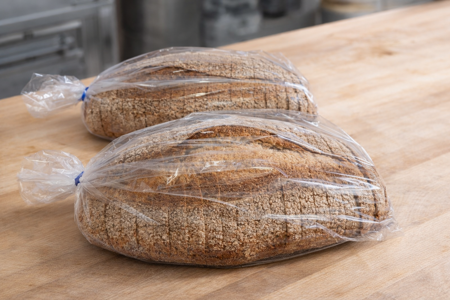 Bagged sliced sour dough loaf