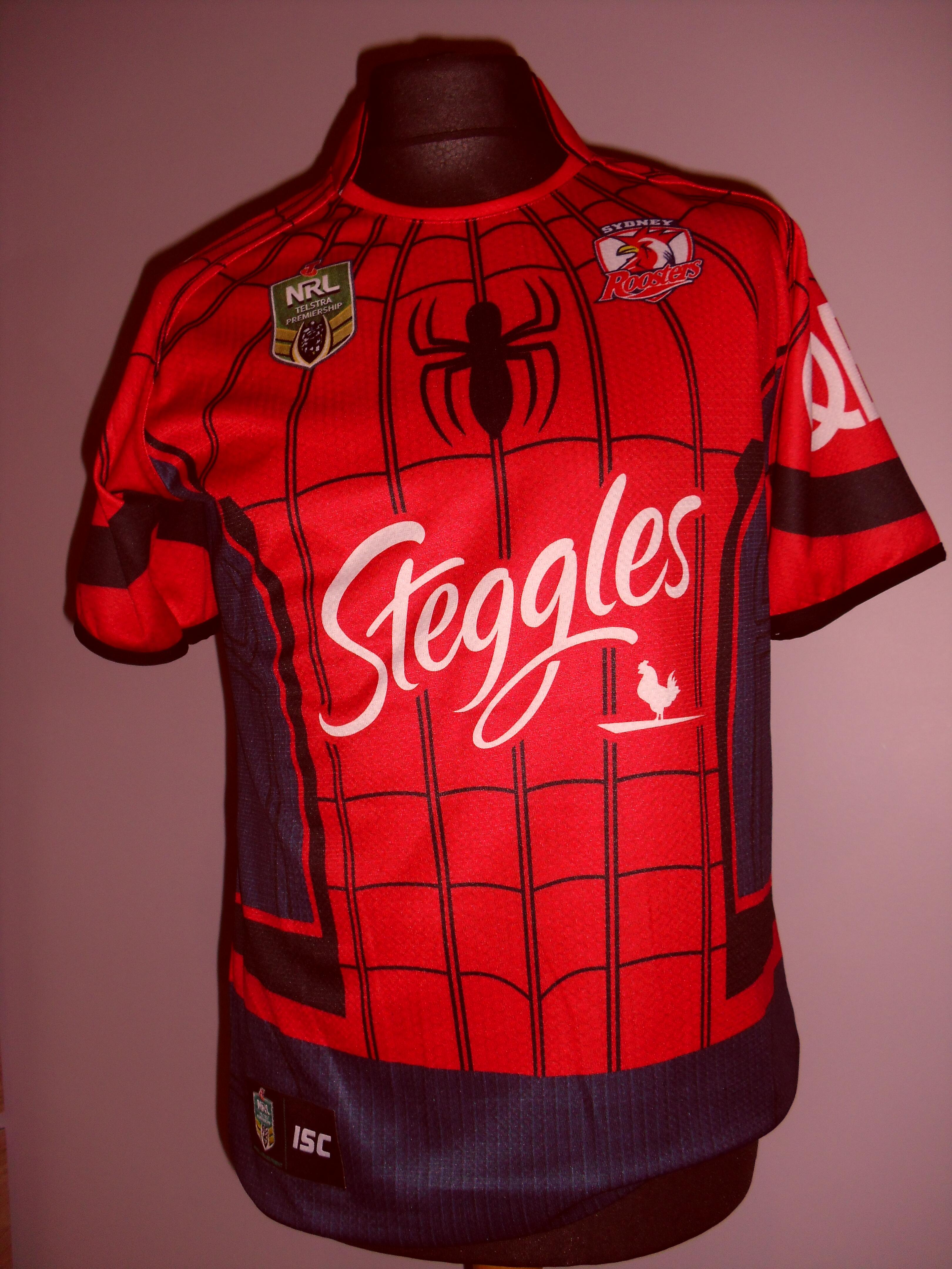 Roosters sales spiderman jersey