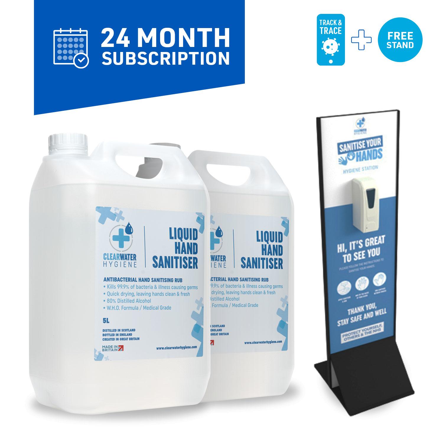 Managed Service (24 Month Subscription): 10 Litres per month + Automatic Dispenser Stand