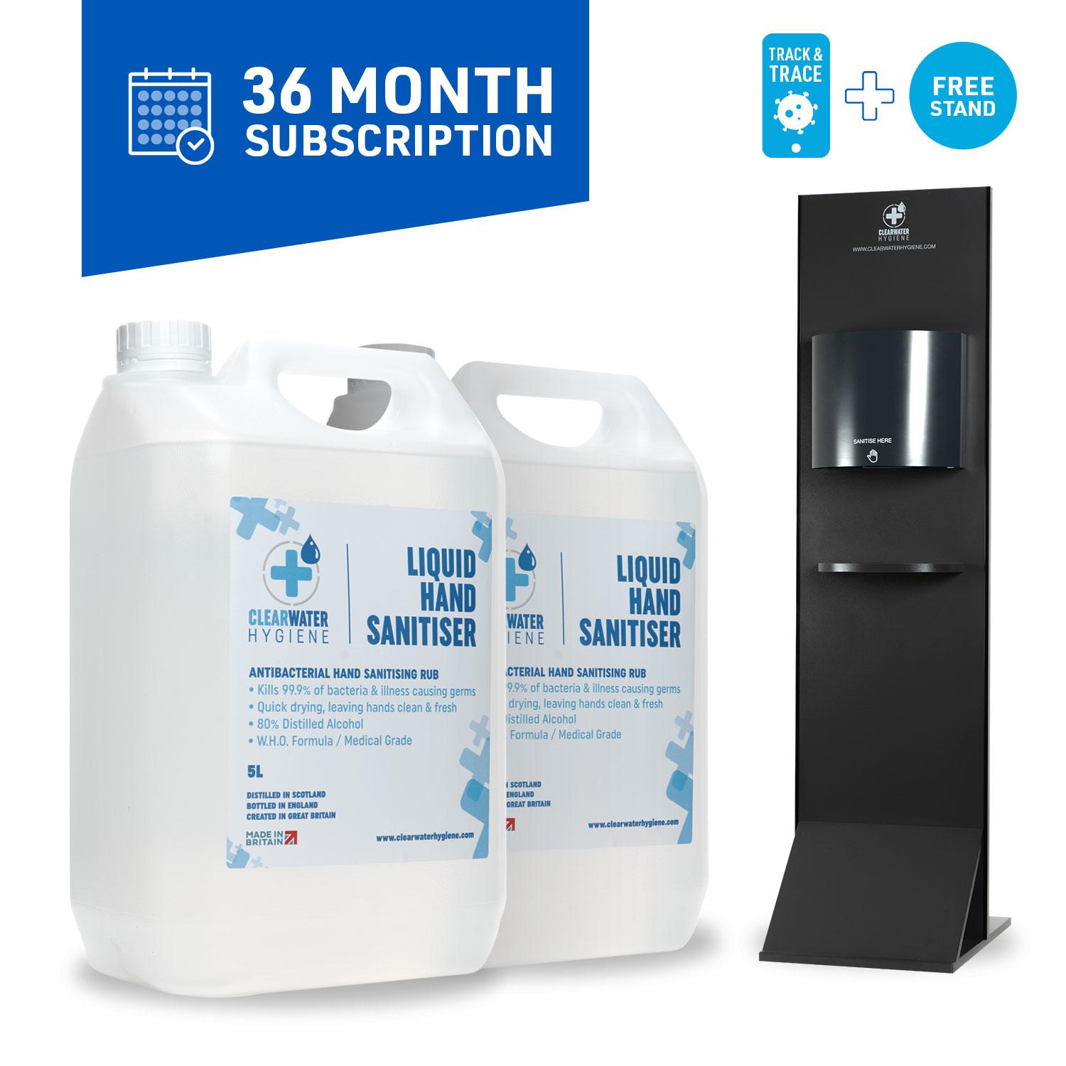 Managed Service (36 Month Subscription): 10 Litres per month + Premium Dispenser Stand