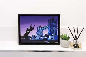 Tower Bridge in London nightime painting on canvas