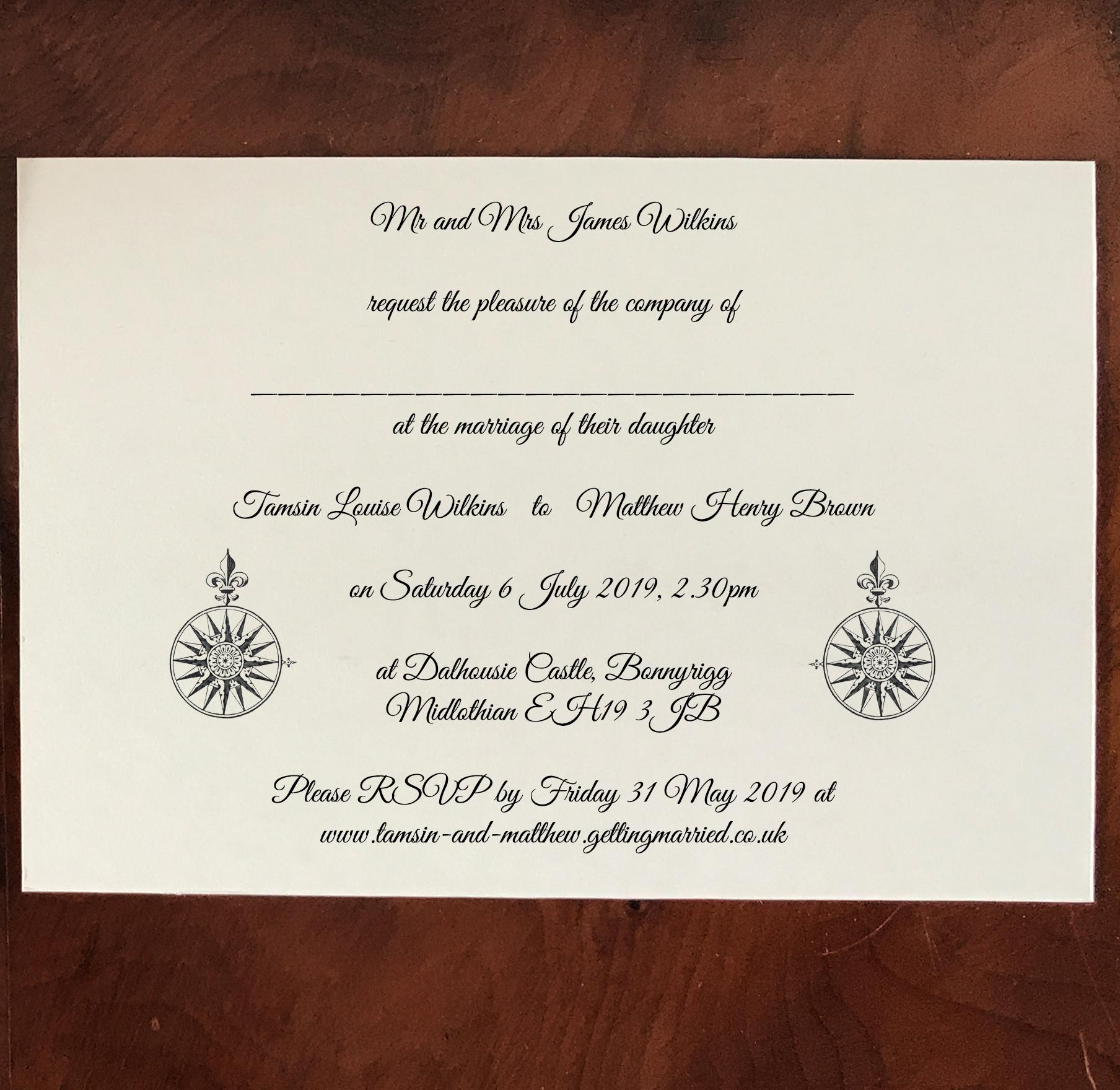 Historical Map Wedding Invite