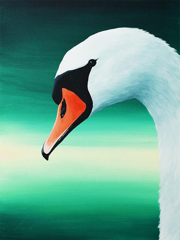 Swan minimalist art print