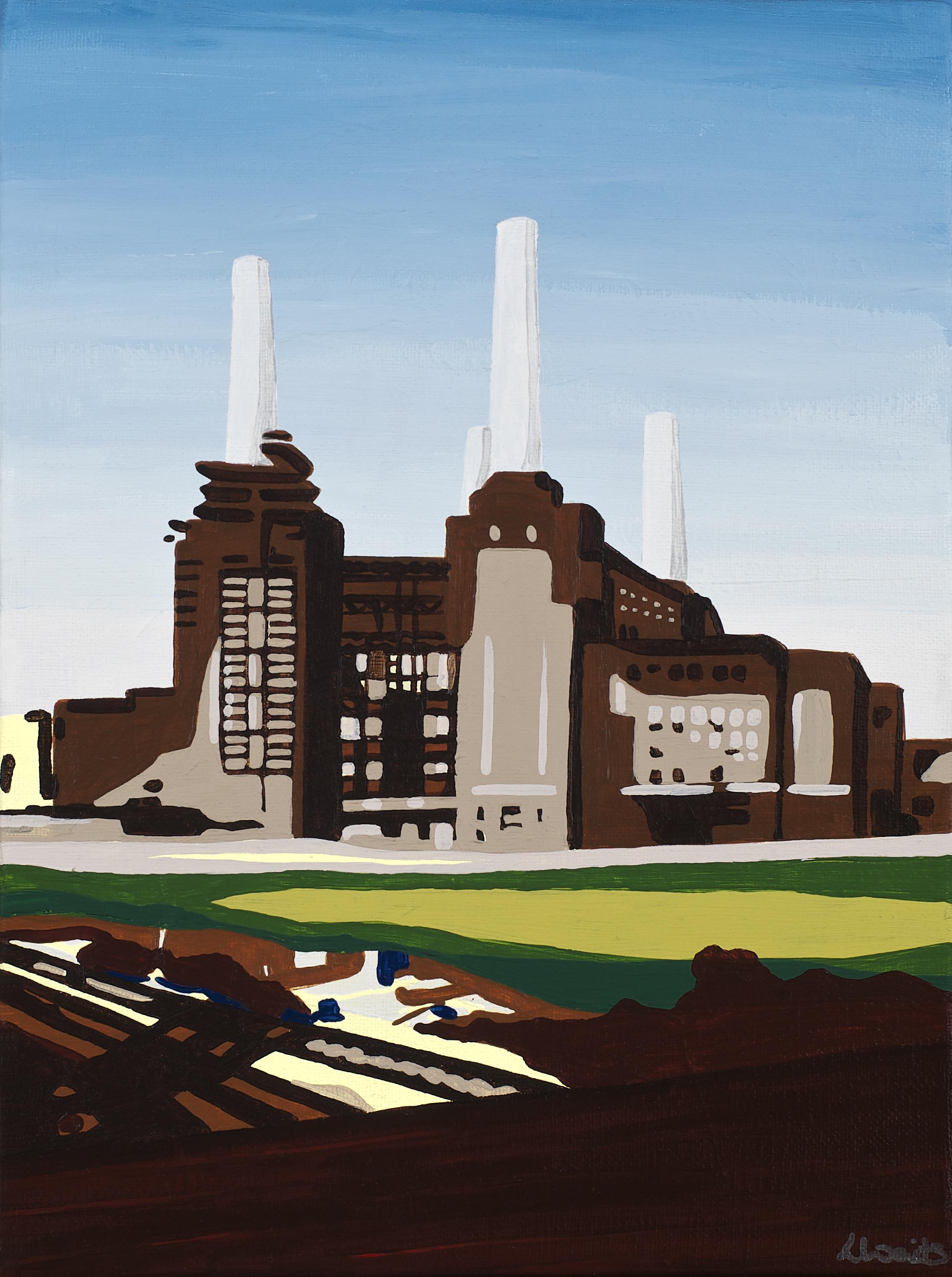 Contemporary Battersea power station painting