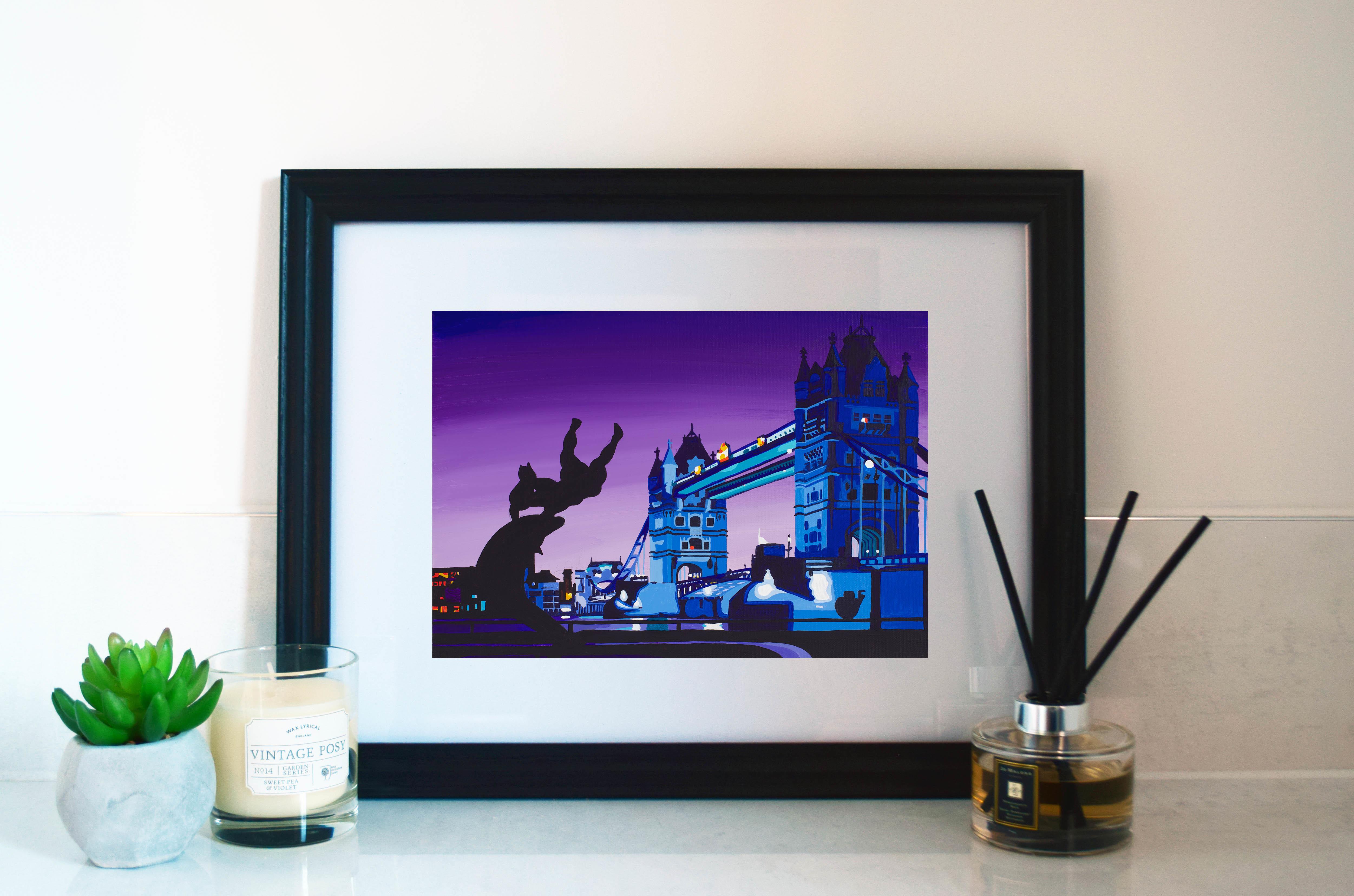 Tower Bridge painting print