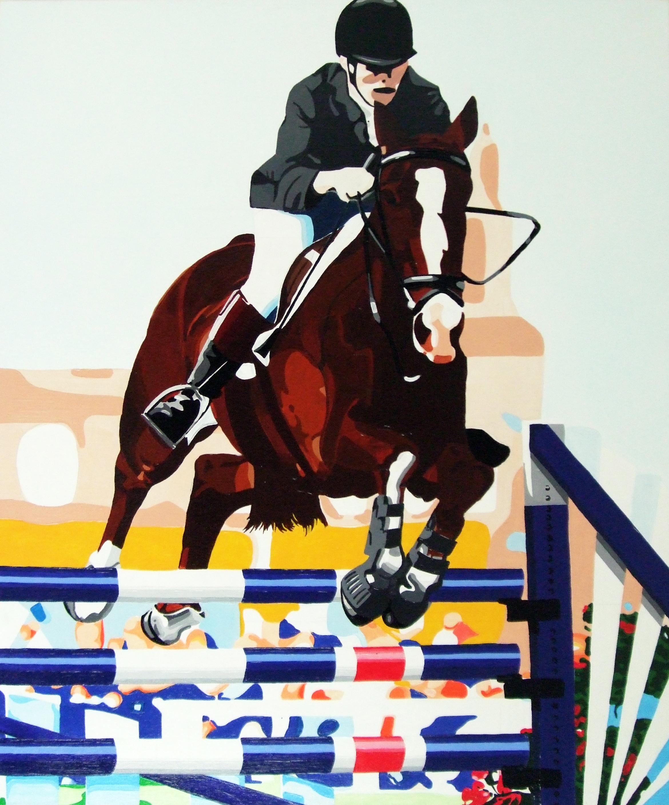Showjumping painting