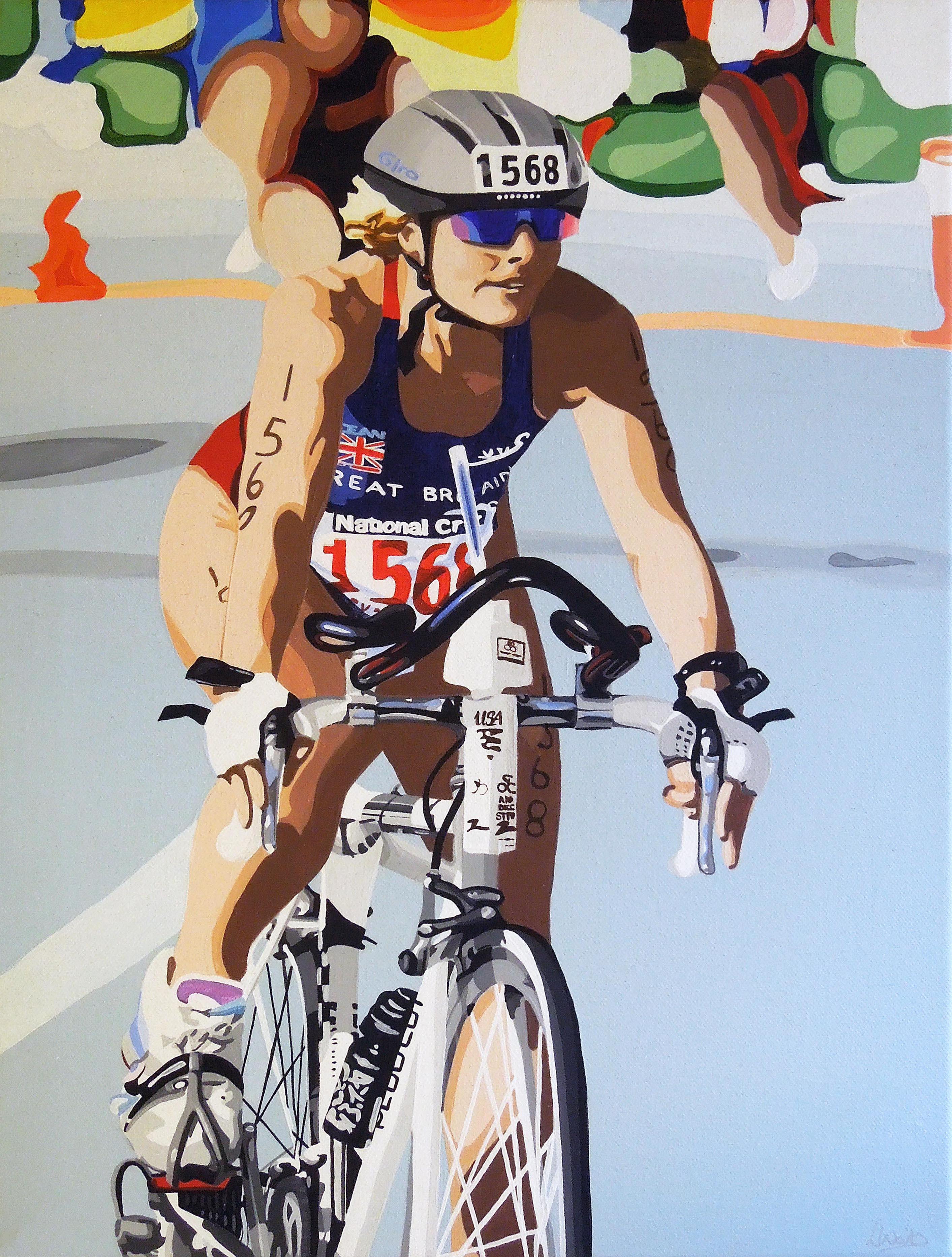 Triathlete commissioned painting