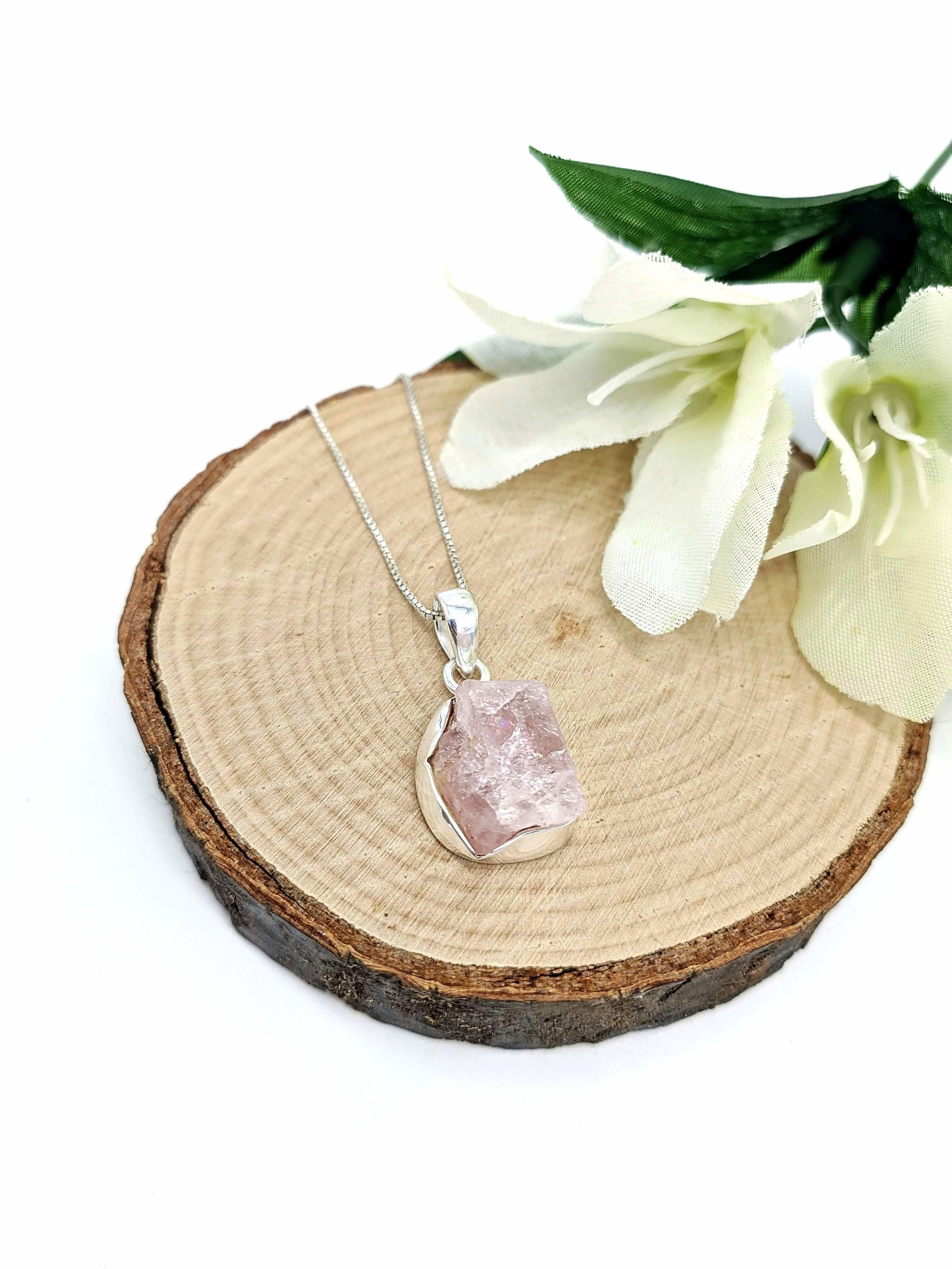 Rough Rose Quartz, Garnet Pendant 2 cheapest 1/2