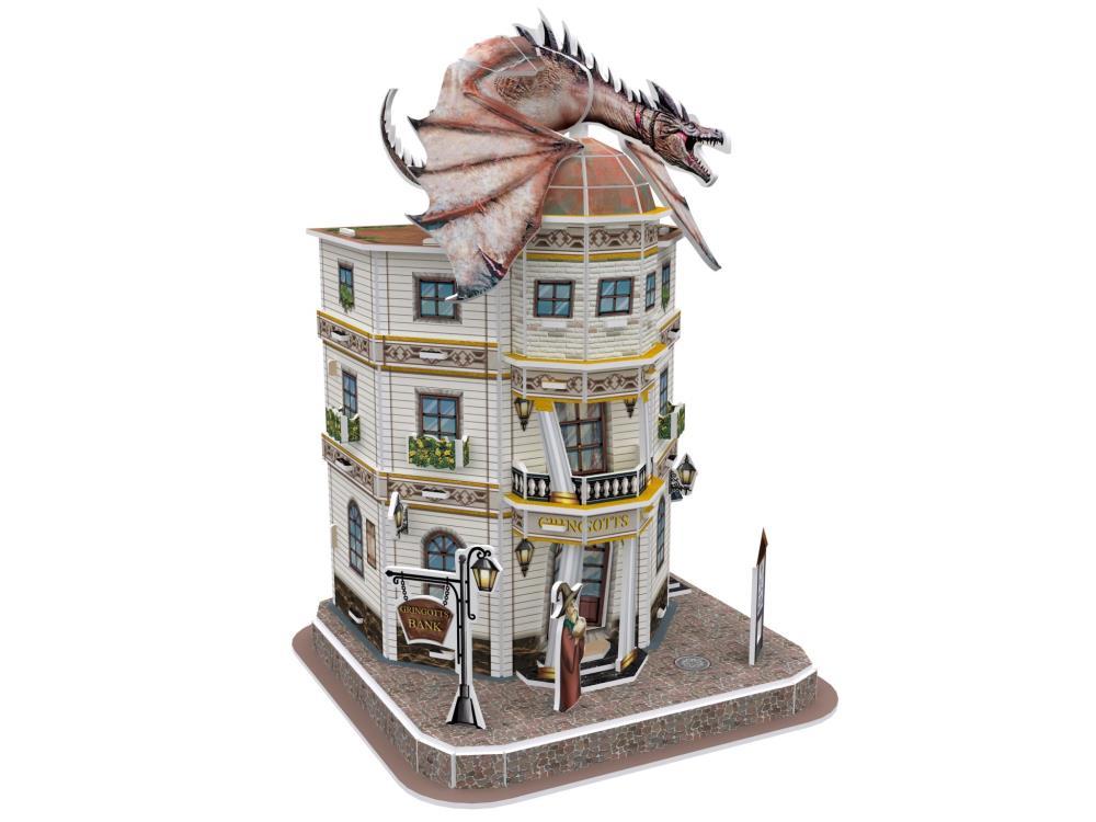 Front view of Gringott's Bank 3D building model.