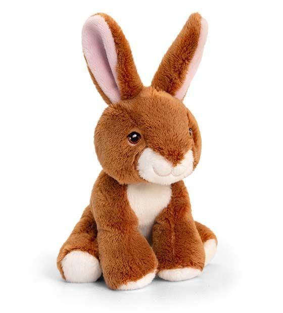 Brown soft rabbit toy.